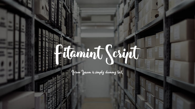 Fitamint Script Font