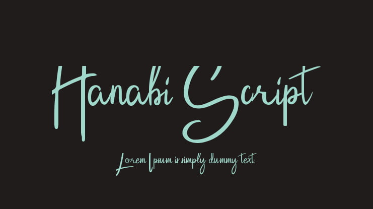 Hanabi Script Font