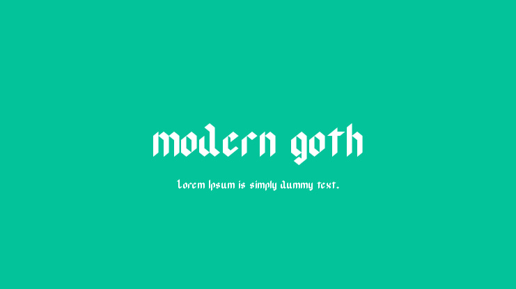 modern goth Font