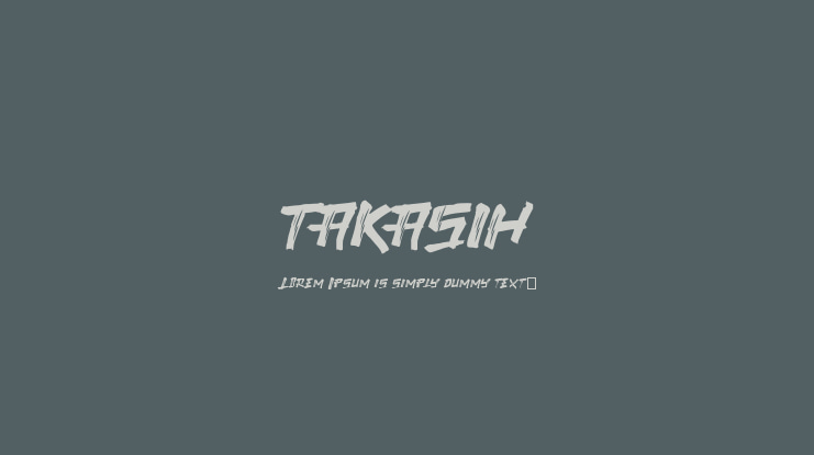 TAKASIH Font