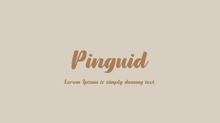 Pinguid Font