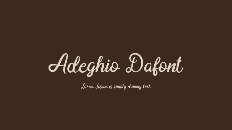 Adeghio Dafont Font