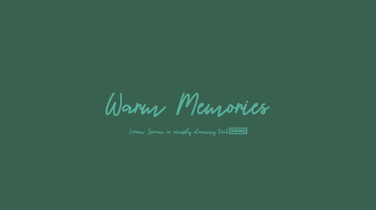 Warm Memories Font Family