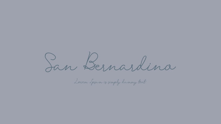 San Bernardino Font
