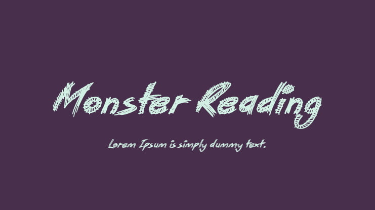 Monster Reading Font