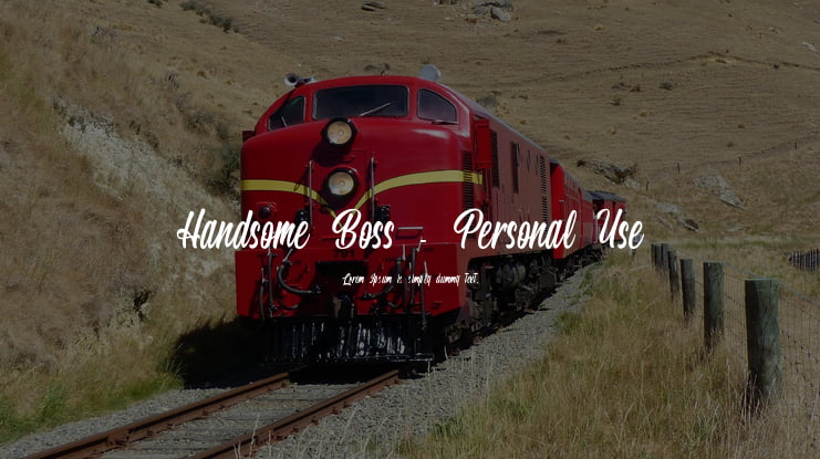 Handsome Boss - Personal Use Font