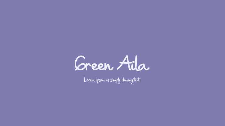 Green Aila Font