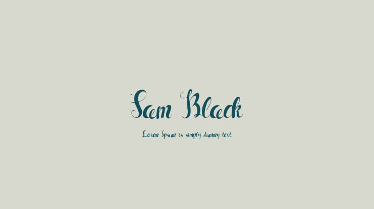Sam Black Font Family