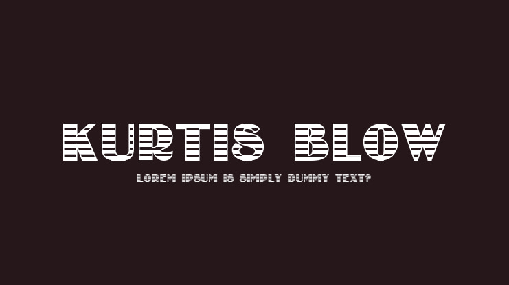 KURTIS BLOW Font
