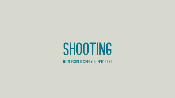 SHOOTING Font