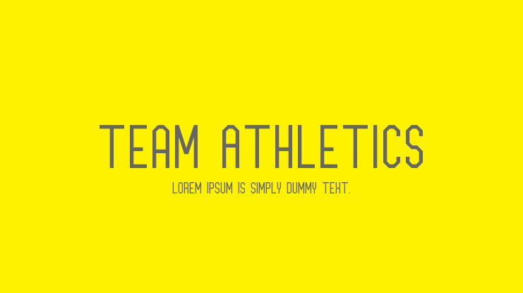 Team Athletics Font
