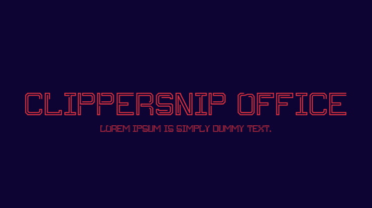 Clippersnip Office Font