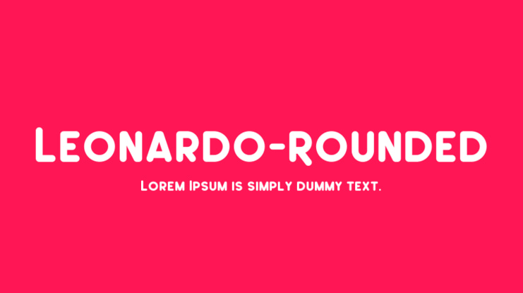 Leonardo-Rounded Font