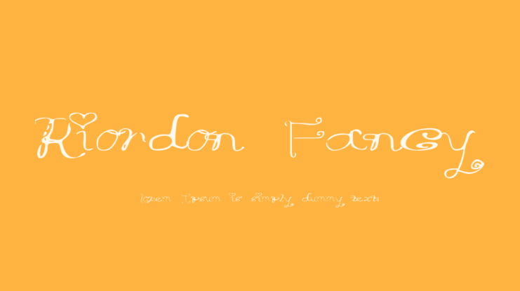 Riordon Fancy Font