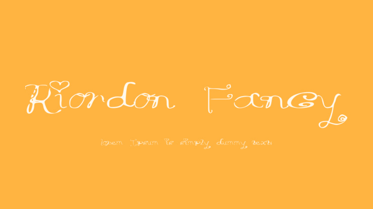 Riordon Fancy Font