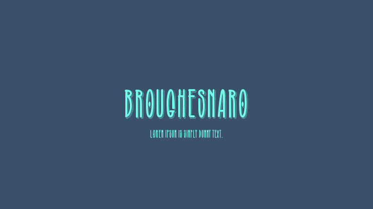 Broughesnaro Font