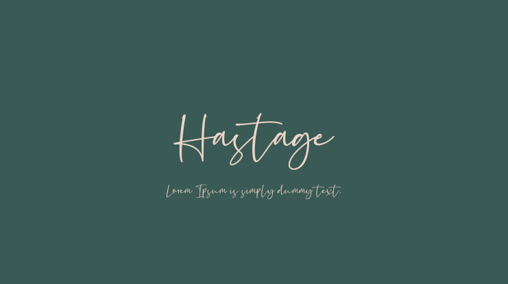 Hastage Font