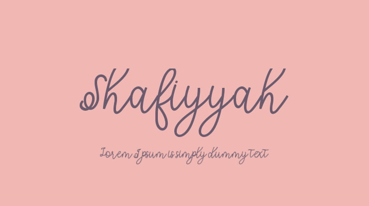 Shafiyyah Font