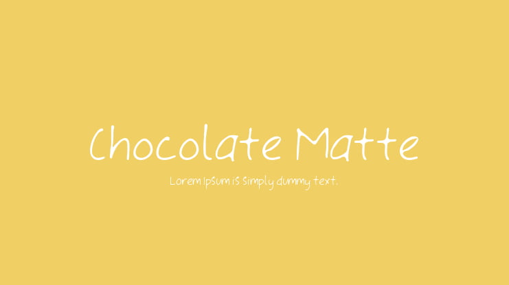 Chocolate Matte Font