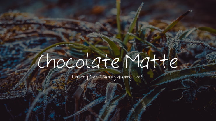 Chocolate Matte Font