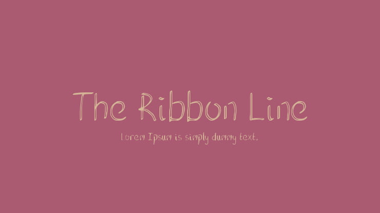 The Ribbon Line Font