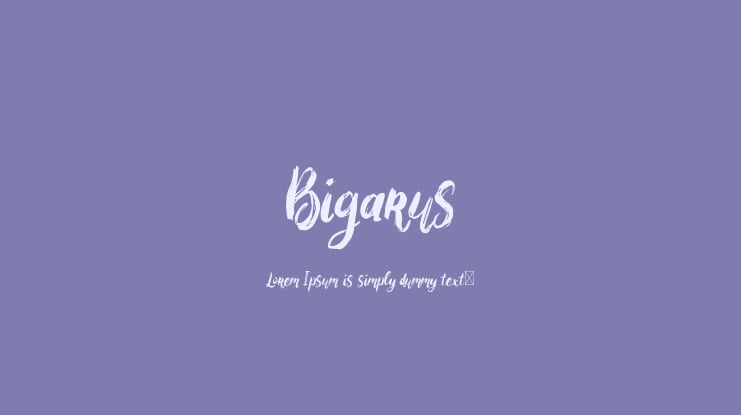 Bigarus Font