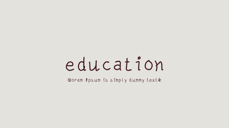education Font