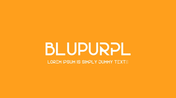 BluPurpl Font