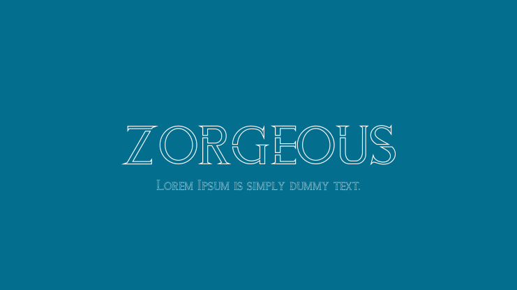 ZORGEOUS Font Family