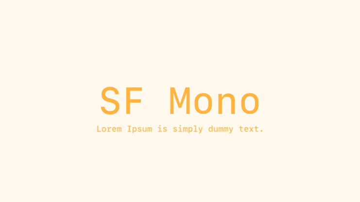 SF Mono Font Family