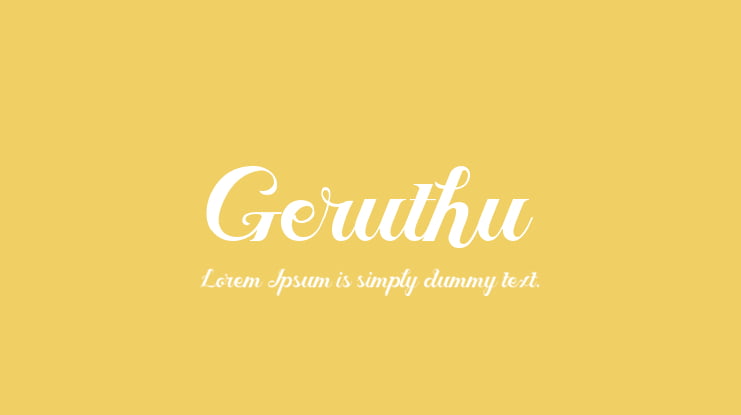 Geruthu Font