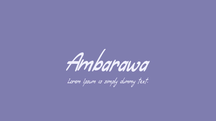 Ambarawa Font
