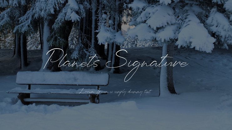 Planets Signature Font
