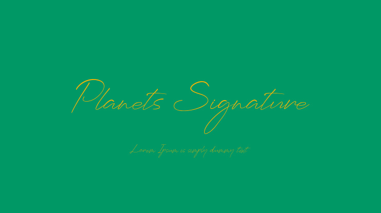 Planets Signature Font