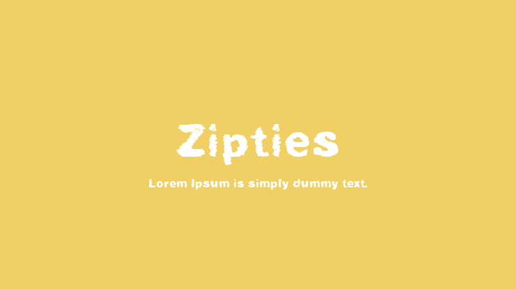 Zipties Font