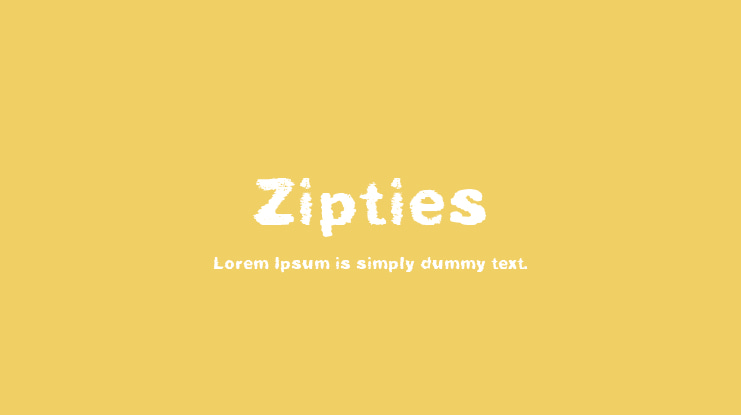 Zipties Font
