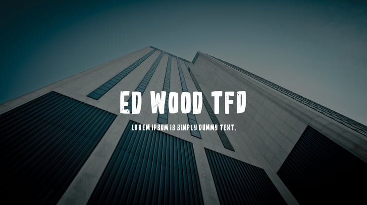 Ed Wood TFD Font