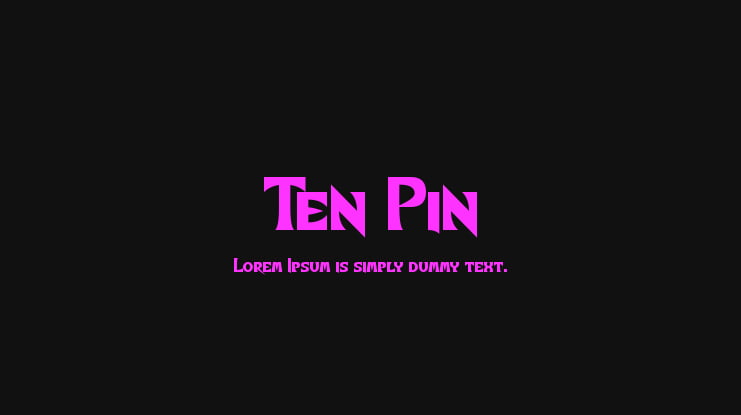 Ten Pin Font