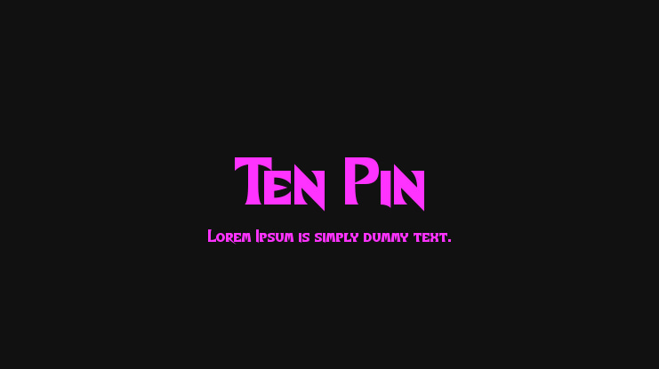 Ten Pin Font
