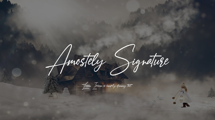 Amostely Signature Font