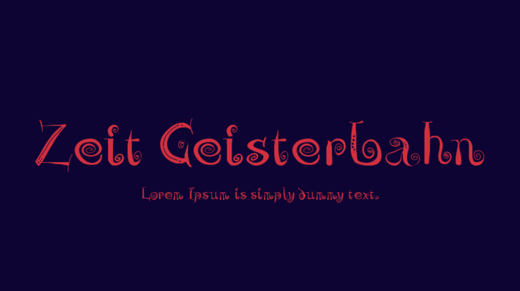 Zeit Geisterbahn Font