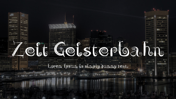 Zeit Geisterbahn Font