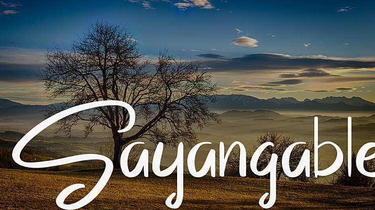 Sayangable Font