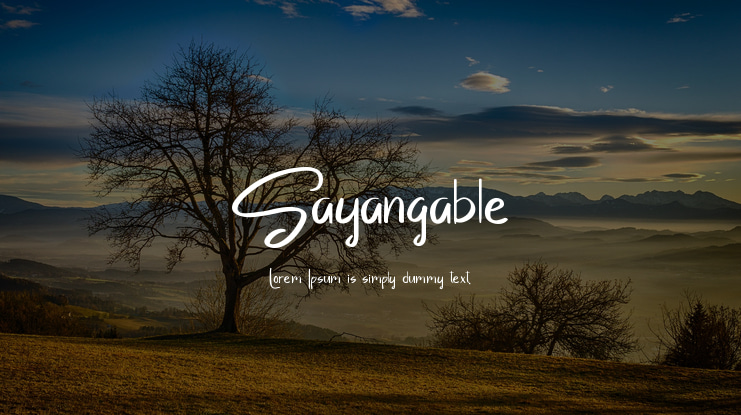Sayangable Font