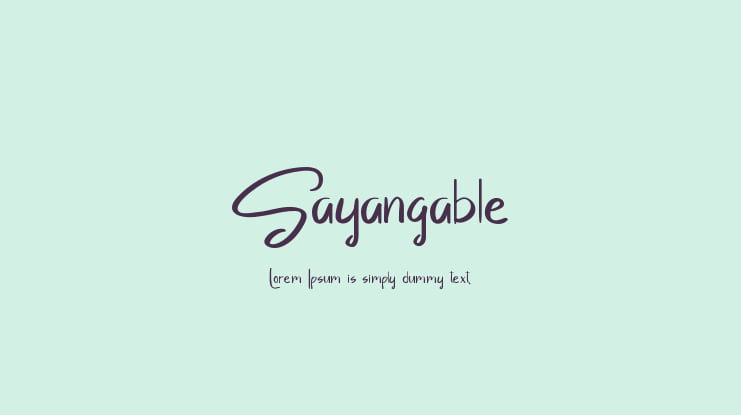 Sayangable Font