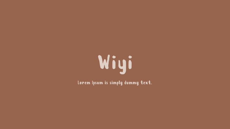 Wiyi Font