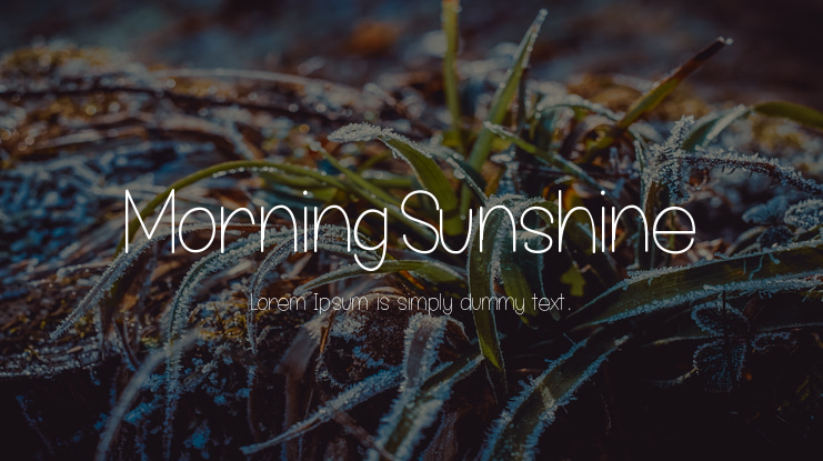MorningSunshine Font