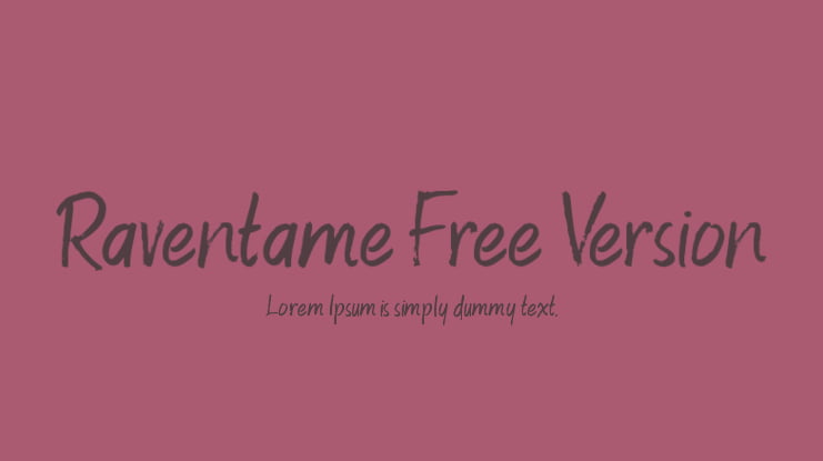Raventame Free Version Font