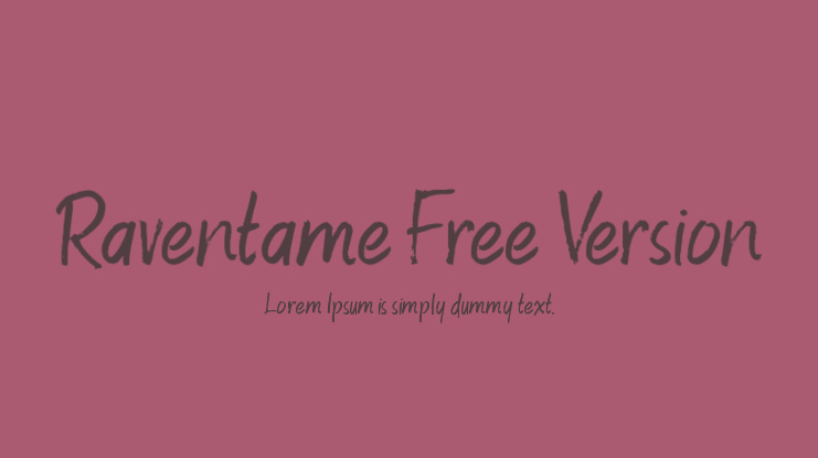 Raventame Free Version Font