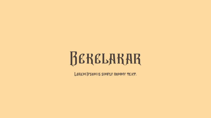Bekelakar Font